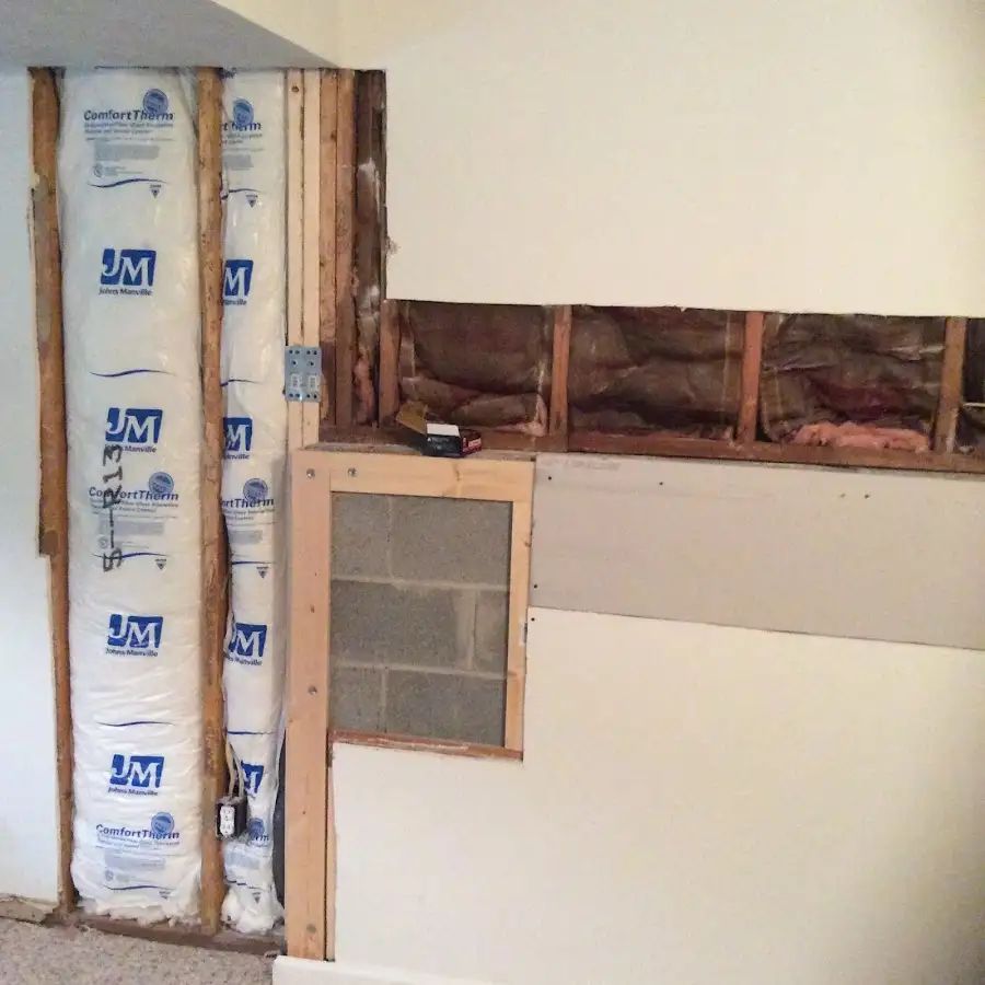 Wall insulation replacement during Odor Removal & Deodorization in Lubbock